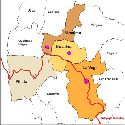 Municipios Eje Vial Autopista Medellin